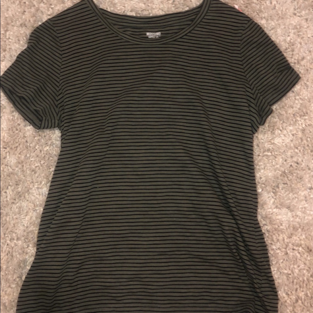 Green striped tee